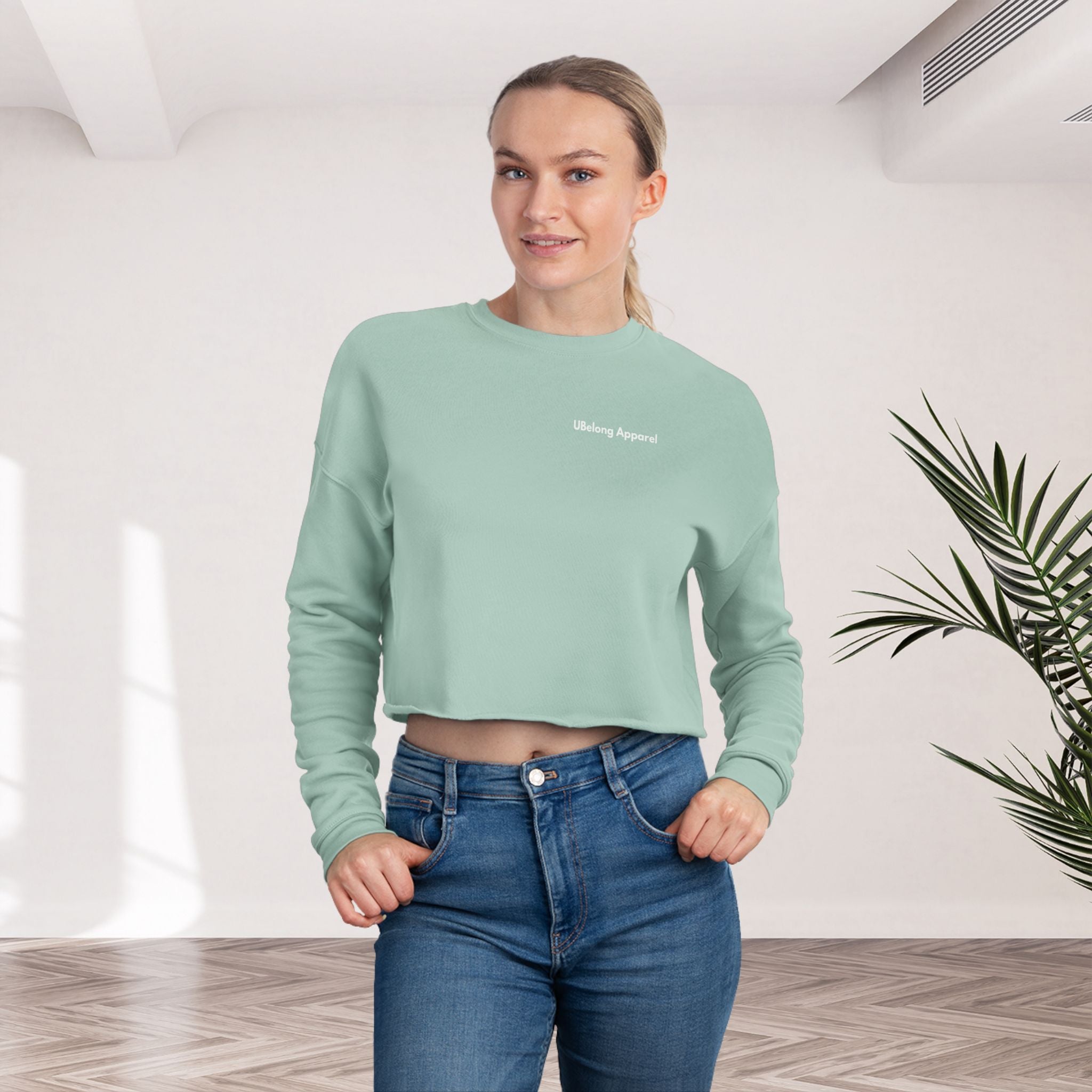 Positive Affirmation + Mental Health Awareness Cropped Crewneck Sweatshirt