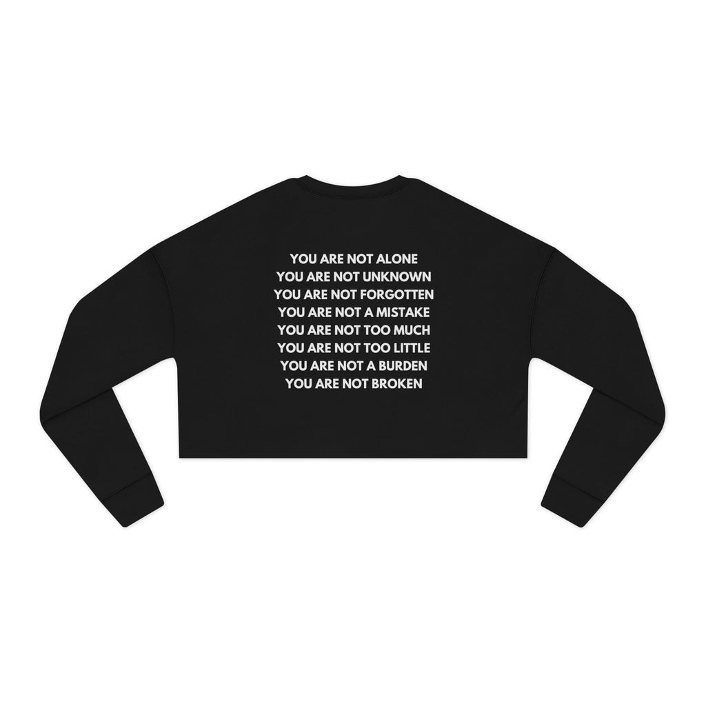 Positive Affirmation + Mental Health Awareness Cropped Crewneck Sweatshirt