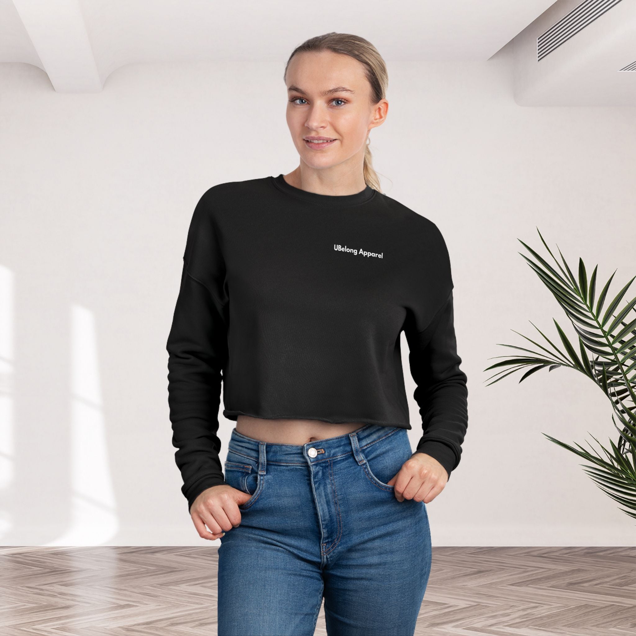 Positive Affirmation + Mental Health Awareness Cropped Crewneck Sweatshirt