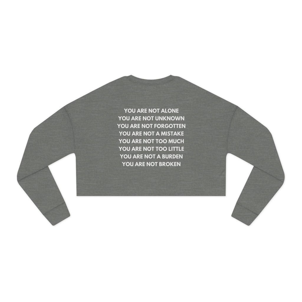 Positive Affirmation + Mental Health Awareness Cropped Crewneck Sweatshirt
