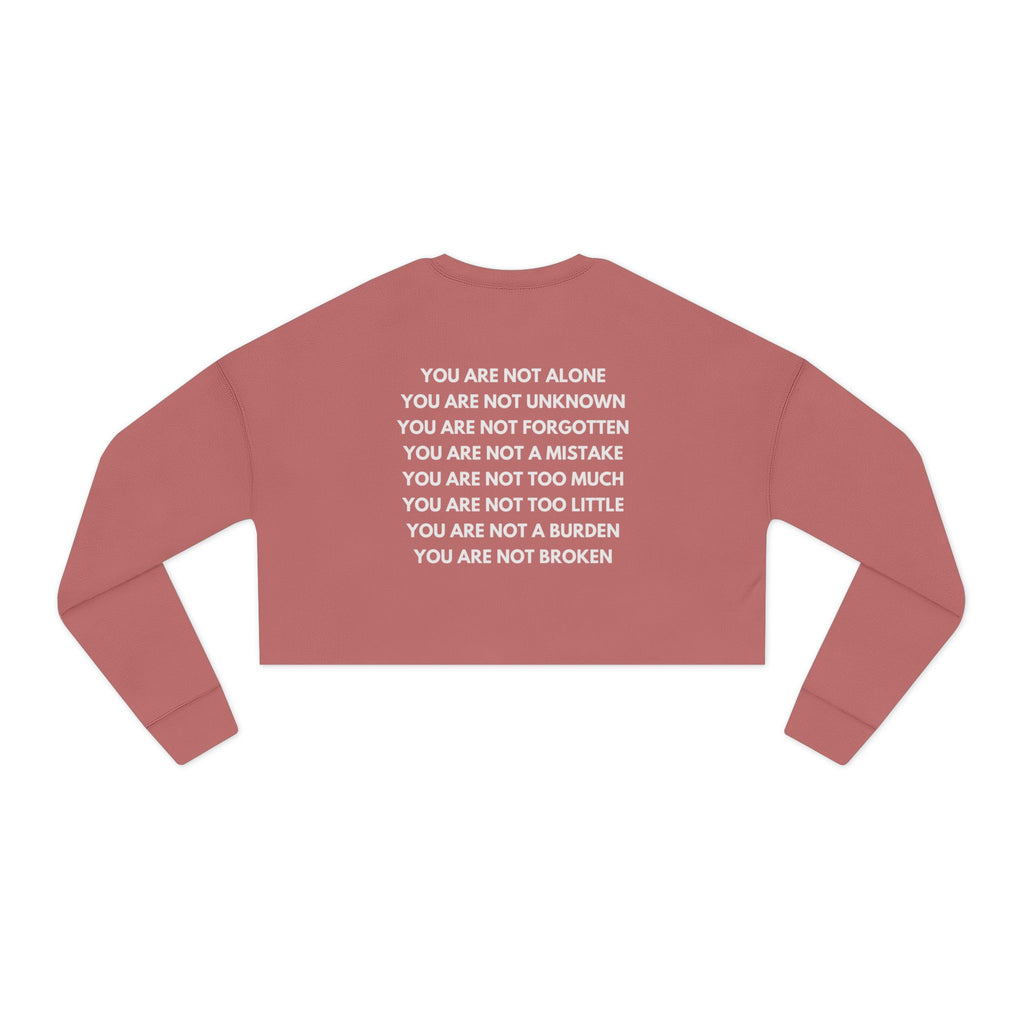 Positive Affirmation + Mental Health Awareness Cropped Crewneck Sweatshirt